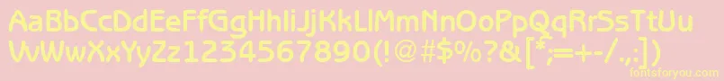 BenjaminsansBold Font – Yellow Fonts on Pink Background