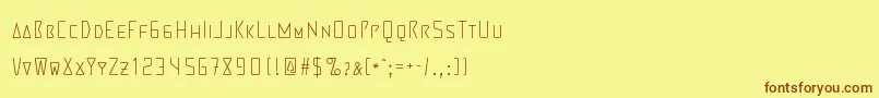 Шрифт MartiensoThin – коричневые шрифты на жёлтом фоне