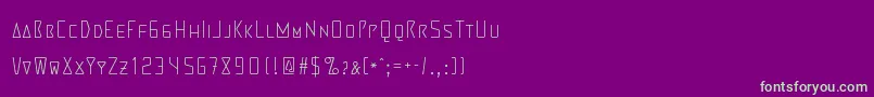Шрифт MartiensoThin – зелёные шрифты на фиолетовом фоне