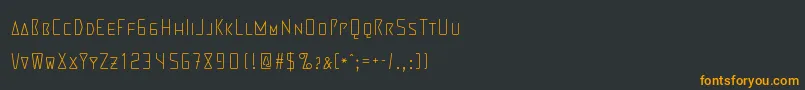 MartiensoThin-fontti – oranssit fontit mustalla taustalla