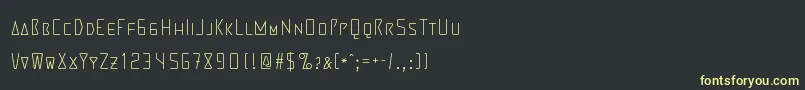 Police MartiensoThin – polices jaunes sur fond noir