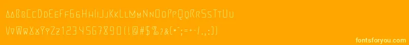 Czcionka MartiensoThin – żółte czcionki na pomarańczowym tle