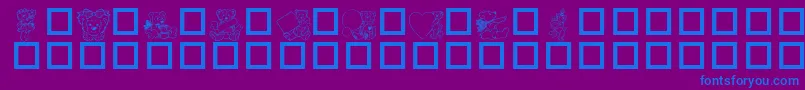 Teddydings3Dl Font – Blue Fonts on Purple Background