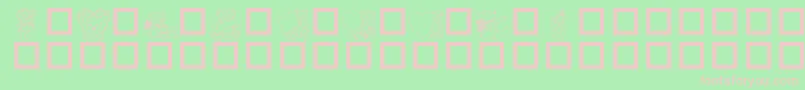 Teddydings3Dl Font – Pink Fonts on Green Background