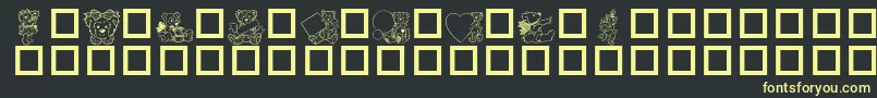 Teddydings3Dl Font – Yellow Fonts on Black Background