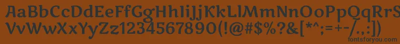 MarkooneRegular Font – Black Fonts on Brown Background