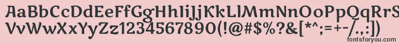 MarkooneRegular Font – Black Fonts on Pink Background