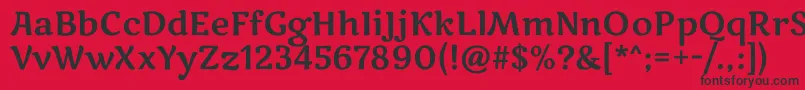 MarkooneRegular Font – Black Fonts on Red Background