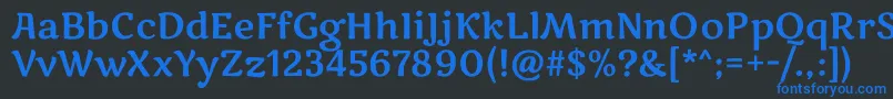 MarkooneRegular Font – Blue Fonts on Black Background