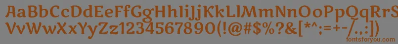 MarkooneRegular Font – Brown Fonts on Gray Background