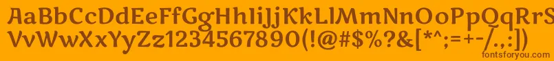 MarkooneRegular Font – Brown Fonts on Orange Background