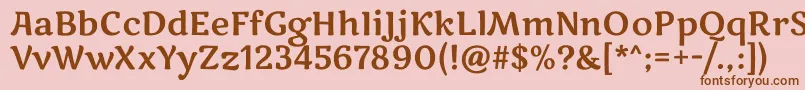 MarkooneRegular Font – Brown Fonts on Pink Background