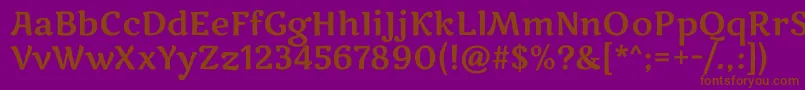 MarkooneRegular Font – Brown Fonts on Purple Background