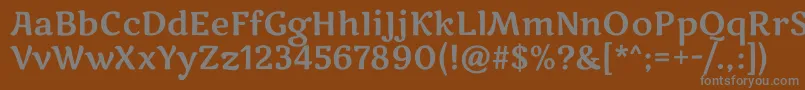 MarkooneRegular Font – Gray Fonts on Brown Background