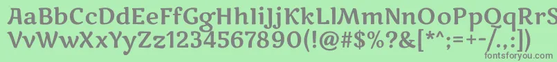 MarkooneRegular Font – Gray Fonts on Green Background