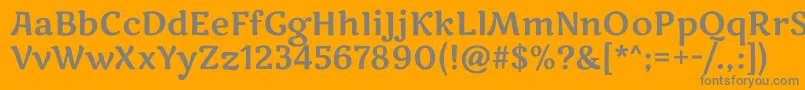 MarkooneRegular Font – Gray Fonts on Orange Background