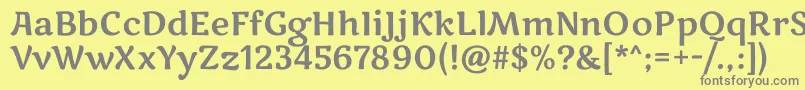 MarkooneRegular Font – Gray Fonts on Yellow Background
