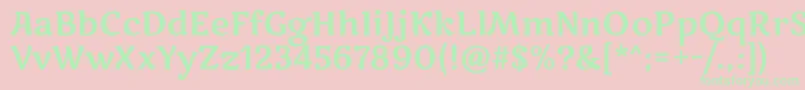 MarkooneRegular Font – Green Fonts on Pink Background