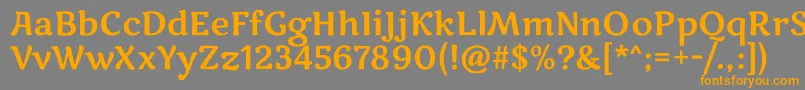 MarkooneRegular Font – Orange Fonts on Gray Background
