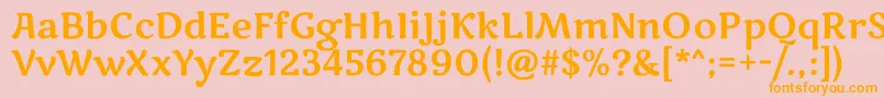 MarkooneRegular Font – Orange Fonts on Pink Background