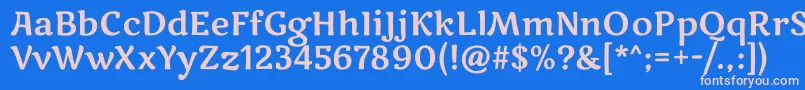 MarkooneRegular Font – Pink Fonts on Blue Background