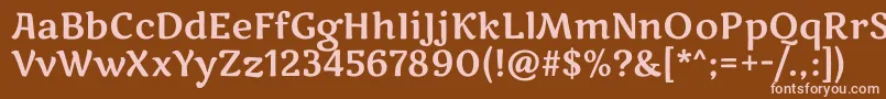 Шрифт MarkooneRegular – розовые шрифты на коричневом фоне