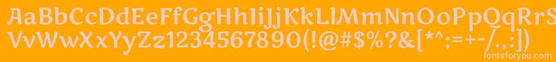 MarkooneRegular Font – Pink Fonts on Orange Background