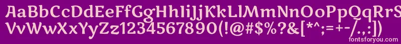 MarkooneRegular Font – Pink Fonts on Purple Background
