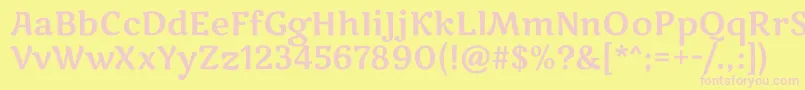 MarkooneRegular Font – Pink Fonts on Yellow Background
