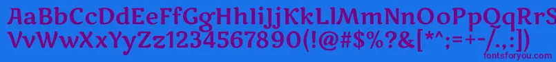 MarkooneRegular Font – Purple Fonts on Blue Background
