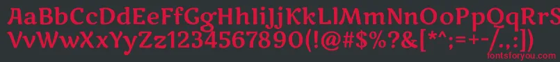 MarkooneRegular Font – Red Fonts on Black Background