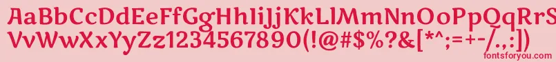 MarkooneRegular Font – Red Fonts on Pink Background