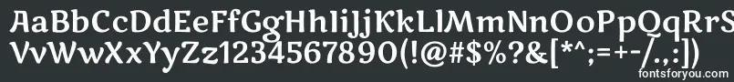 フォントMarkooneRegular – 黒い背景に白い文字