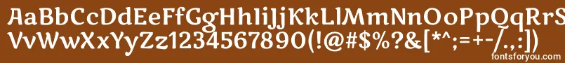 MarkooneRegular Font – White Fonts on Brown Background
