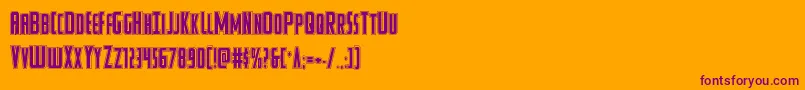 Watchtoweracad Font – Purple Fonts on Orange Background