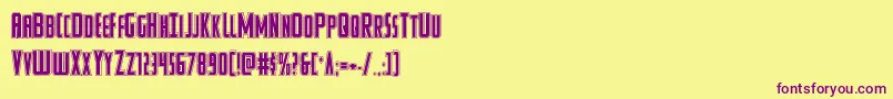 Watchtoweracad Font – Purple Fonts on Yellow Background