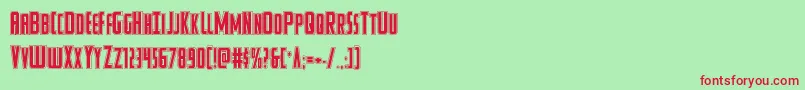 Fonte Watchtoweracad – fontes vermelhas em um fundo verde