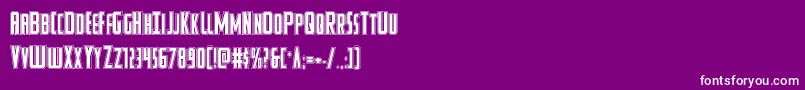 フォントWatchtoweracad – 紫の背景に白い文字