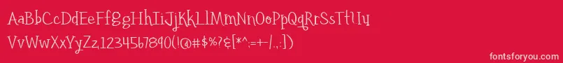 YellowUmbrella Font – Pink Fonts on Red Background
