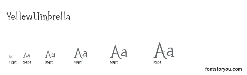YellowUmbrella Font Sizes