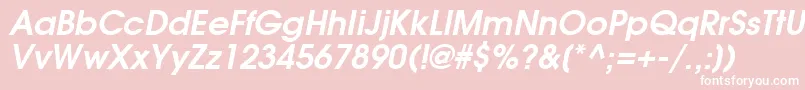 AvalancheBoldItalic Font – White Fonts on Pink Background