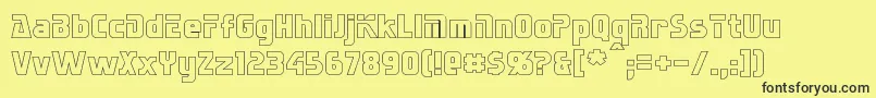 SternbachHollow Font – Black Fonts on Yellow Background