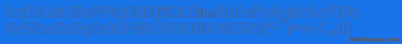 SternbachHollow Font – Brown Fonts on Blue Background