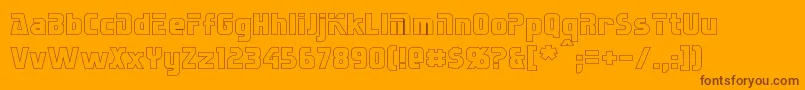 SternbachHollow Font – Brown Fonts on Orange Background