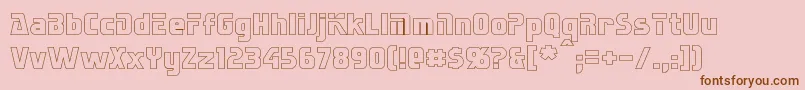 SternbachHollow Font – Brown Fonts on Pink Background