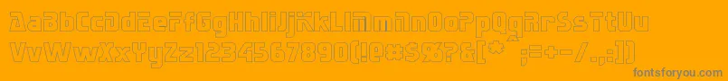 SternbachHollow Font – Gray Fonts on Orange Background