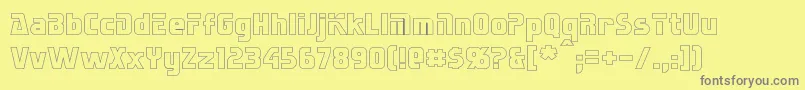 SternbachHollow Font – Gray Fonts on Yellow Background