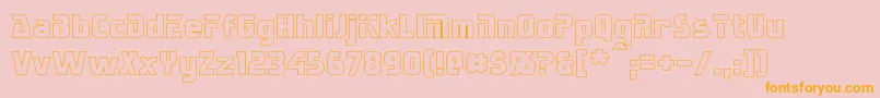 SternbachHollow Font – Orange Fonts on Pink Background