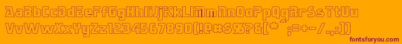 SternbachHollow Font – Purple Fonts on Orange Background