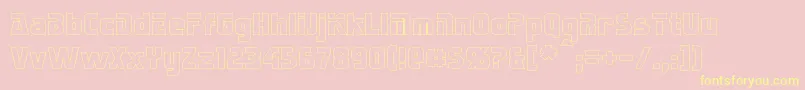 SternbachHollow Font – Yellow Fonts on Pink Background